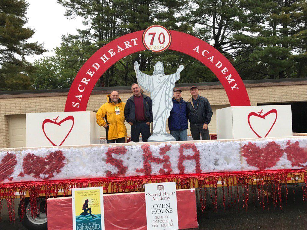 The Fathers Club helped to create an amazing float for the Columbus Day 