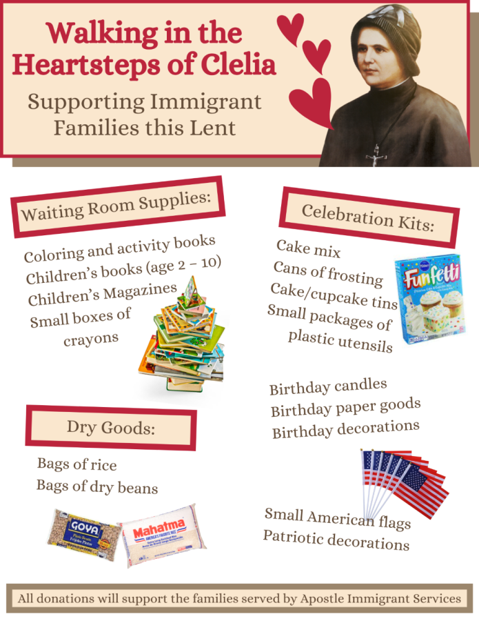 The Gift of Giving: SHA Collects Donations for the Apostle Immigrant Services